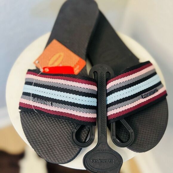 Havaianas Women's You Malta Mix Slide Sandal, Size‎ 10, Black/Multi, NWT - Picture 15 of 15